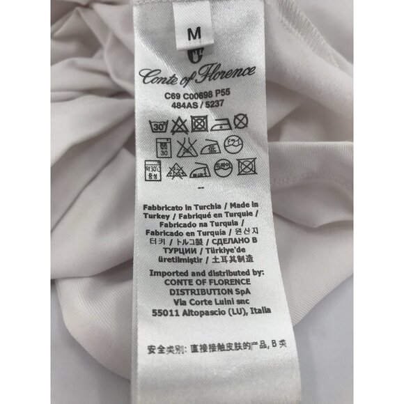 Conte Of Florence Turtleneck Wonens Size Medium White Embellished Apres Ski - Picture 12 of 15